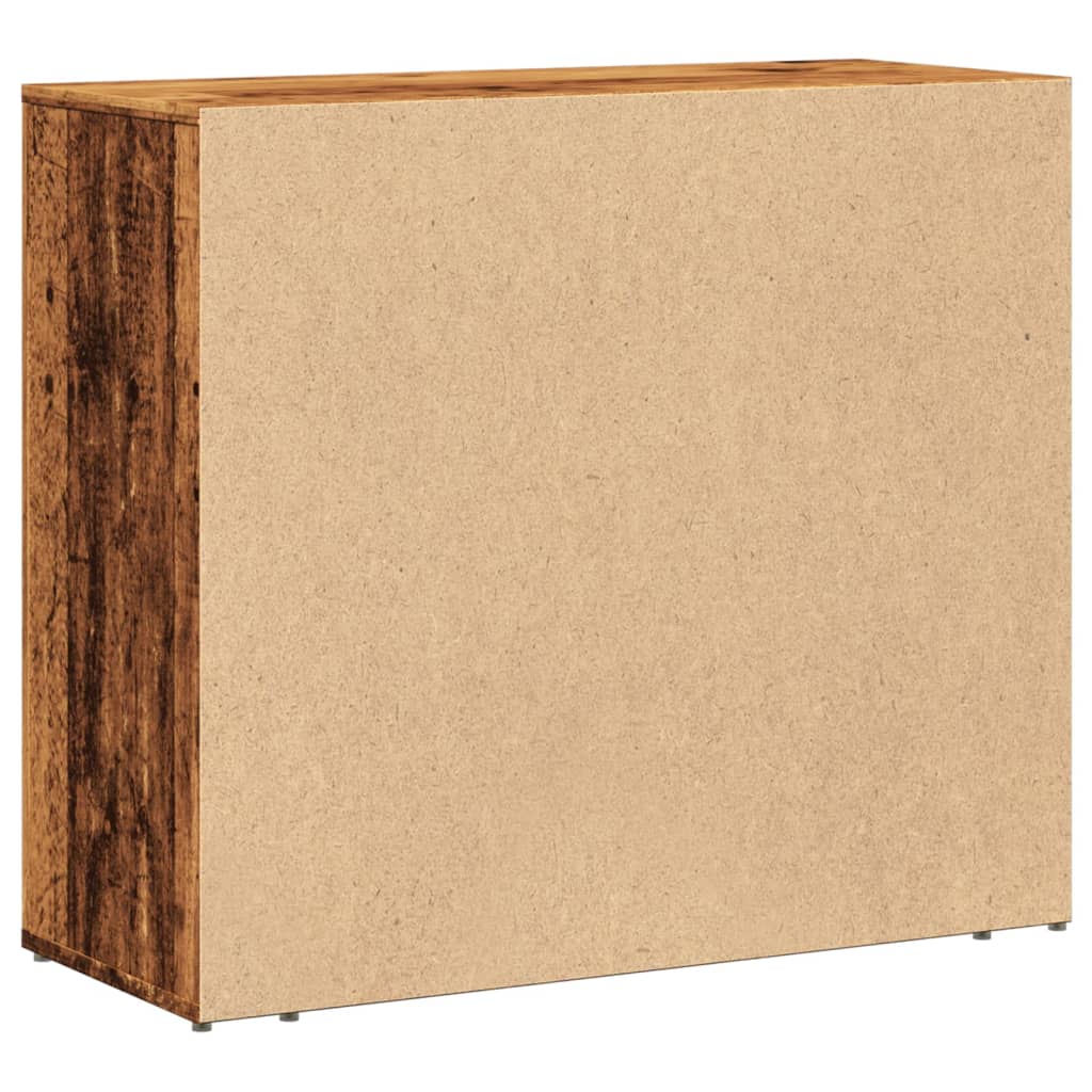 skænk 80x33x70 cm konstrueret træ gammelt træ-look