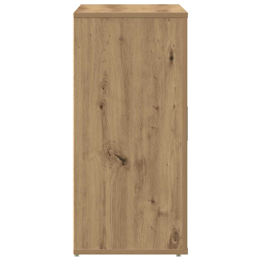 skænk 80x33x70 cm konstrueret træ egetræsfarve