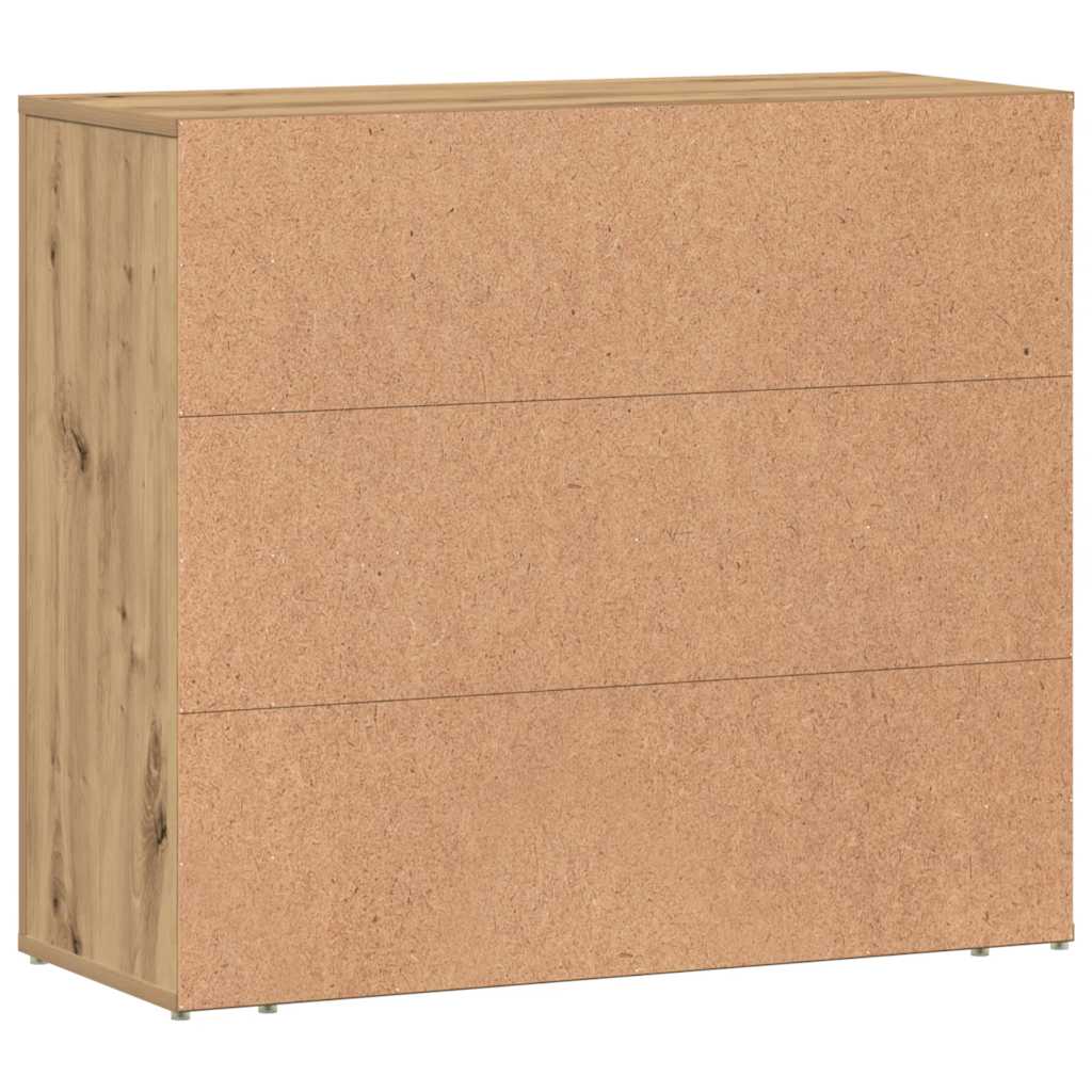 skænk 80x33x70 cm konstrueret træ egetræsfarve