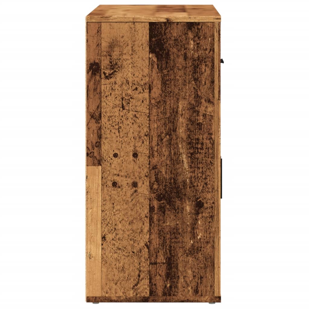 skænk 80x33x70 cm konstrueret træ gammelt træ-look