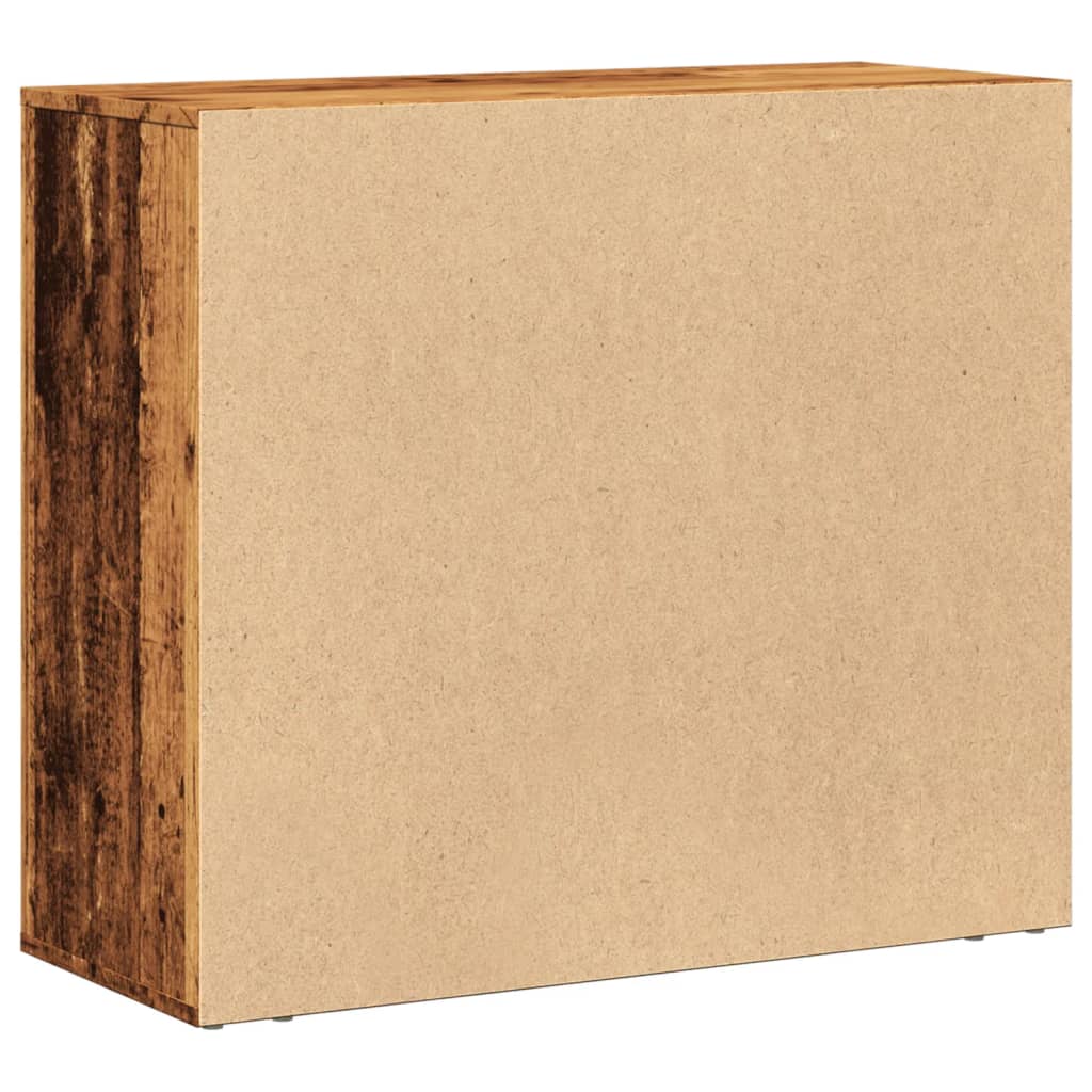 skænk 80x33x70 cm konstrueret træ gammelt træ-look
