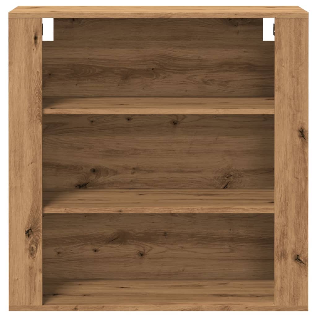 vægskab 80x33x80 cm konstrueret træ egetræsfarve