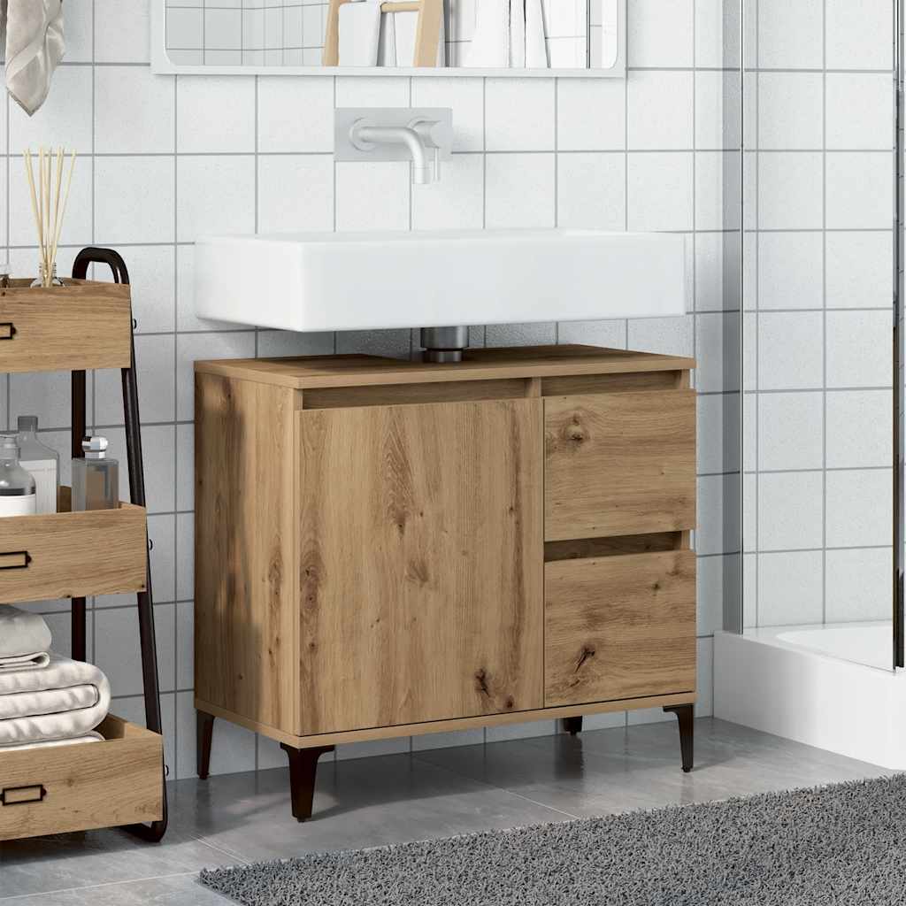 underskab til vask 65x33x60 cm konstrueret træ kunsteg