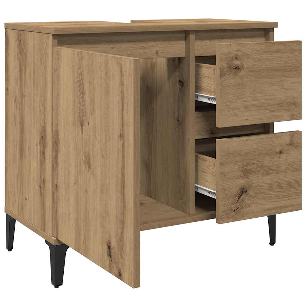 underskab til vask 65x33x60 cm konstrueret træ kunsteg