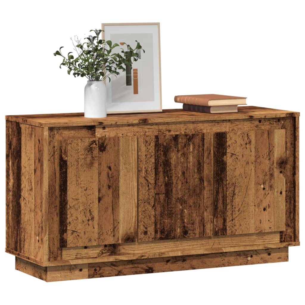 skænk 102x35x55 cm konstrueret træ antikt trælook