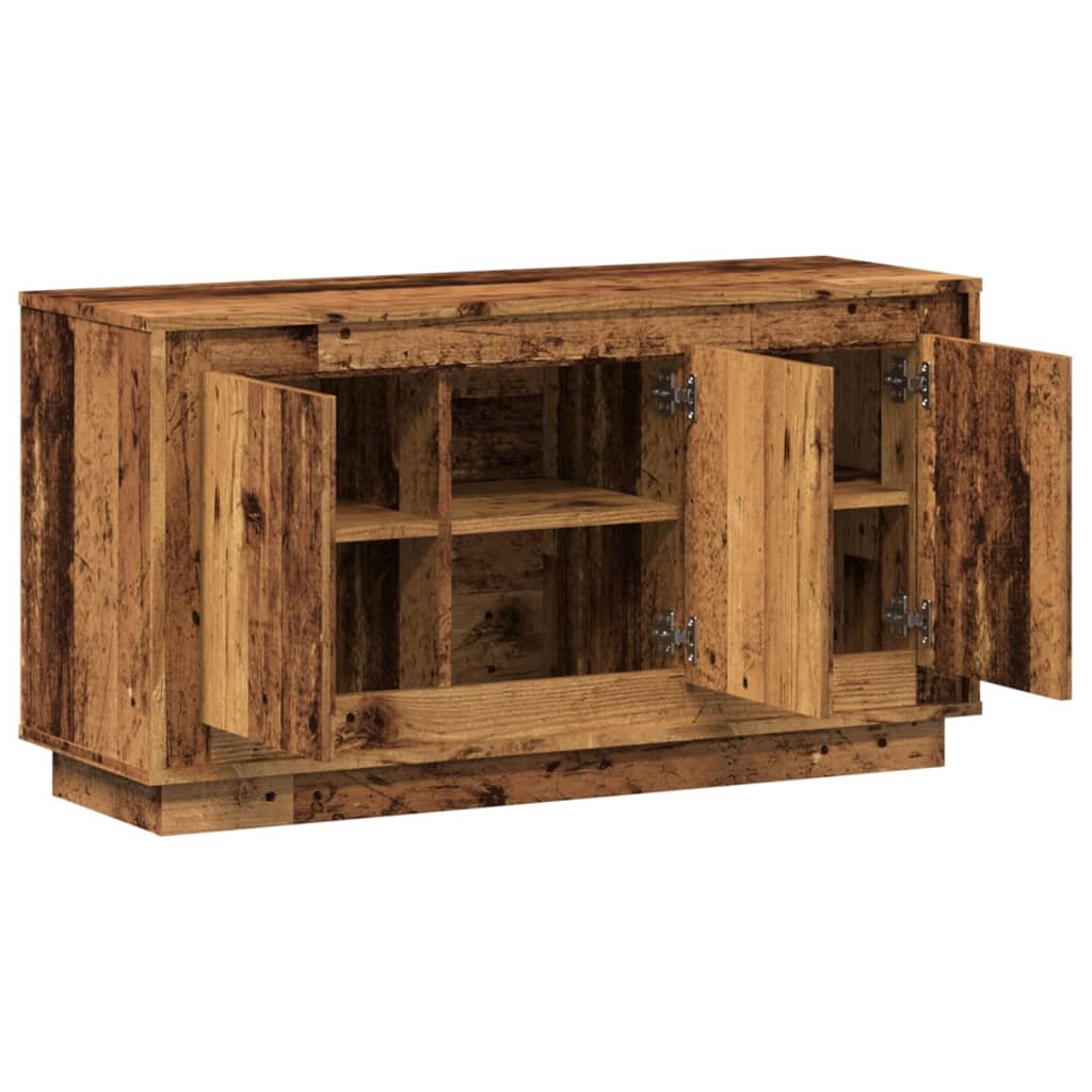 skænk 102x35x55 cm konstrueret træ antikt trælook