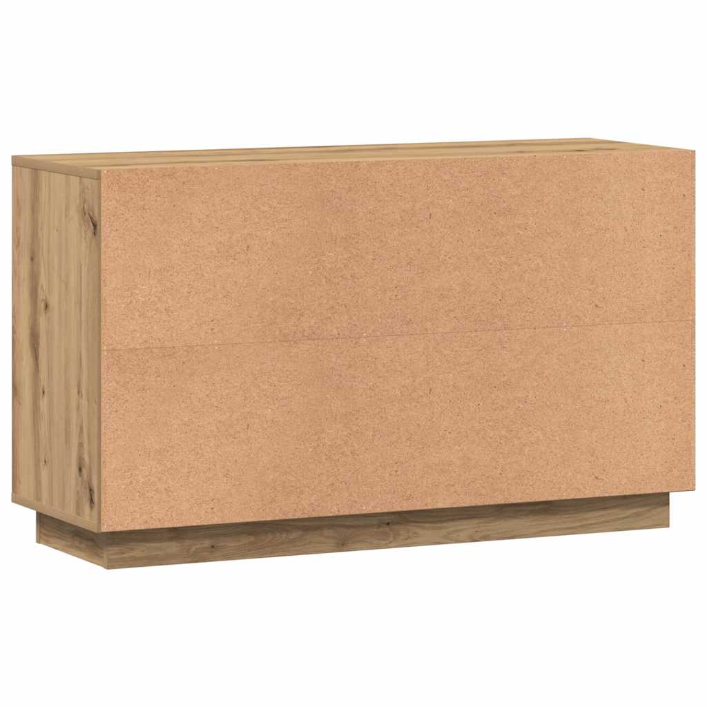 skænk håndlavet eg 102x35x55 cm konstrueret træ