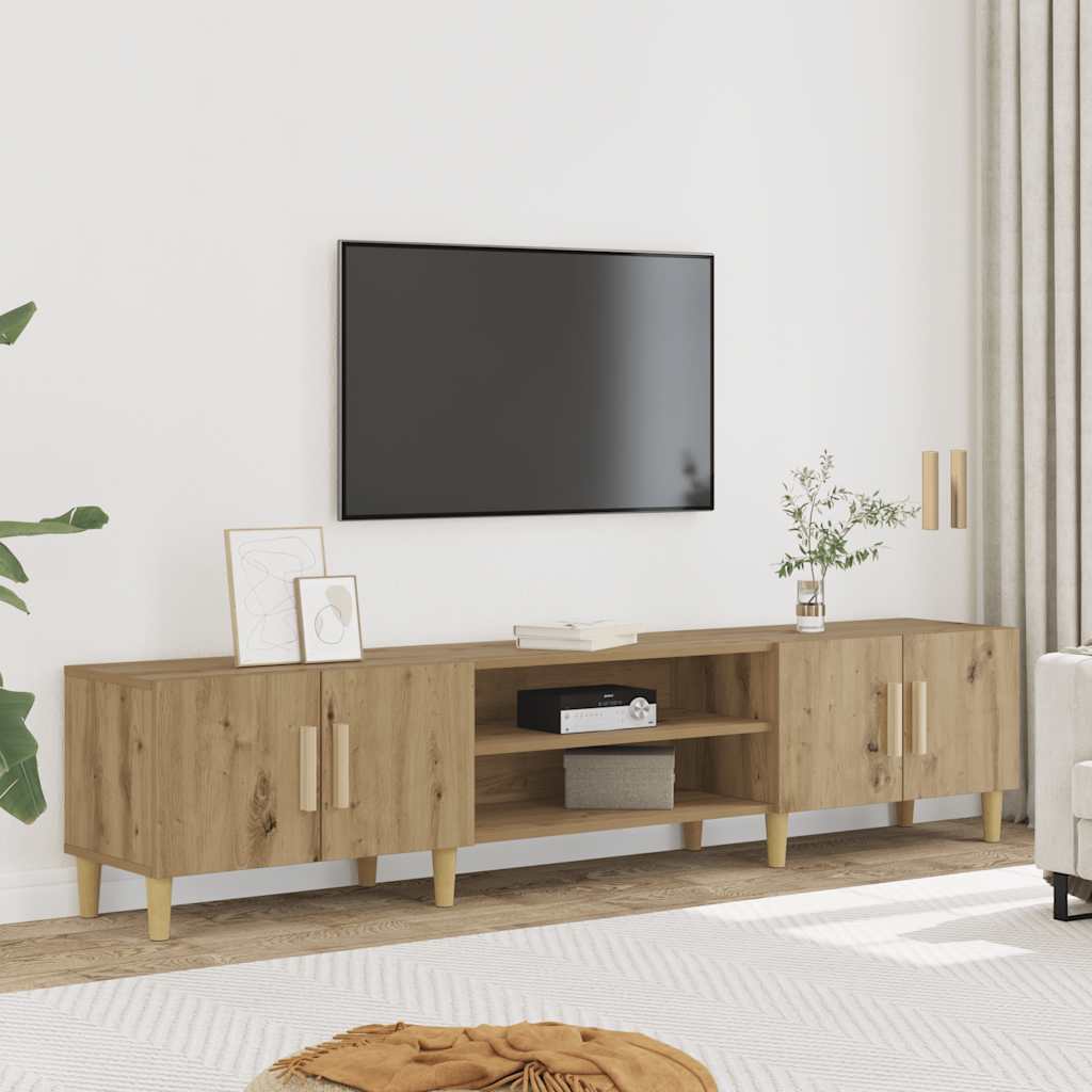 tv-bord 180x31,5x40 cm konstrueret træ kunsteg