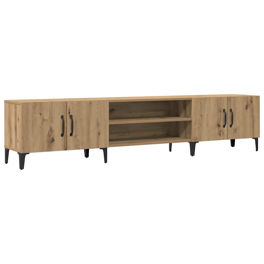 tv-bord 180x31,5x40 cm konstrueret træ gammelt trælook