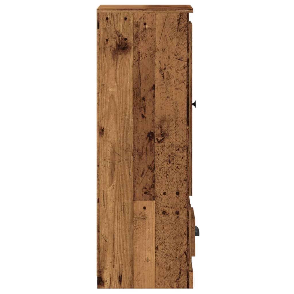 skab 36x35,5x103,5 cm konstrueret træ gammelt træ-look