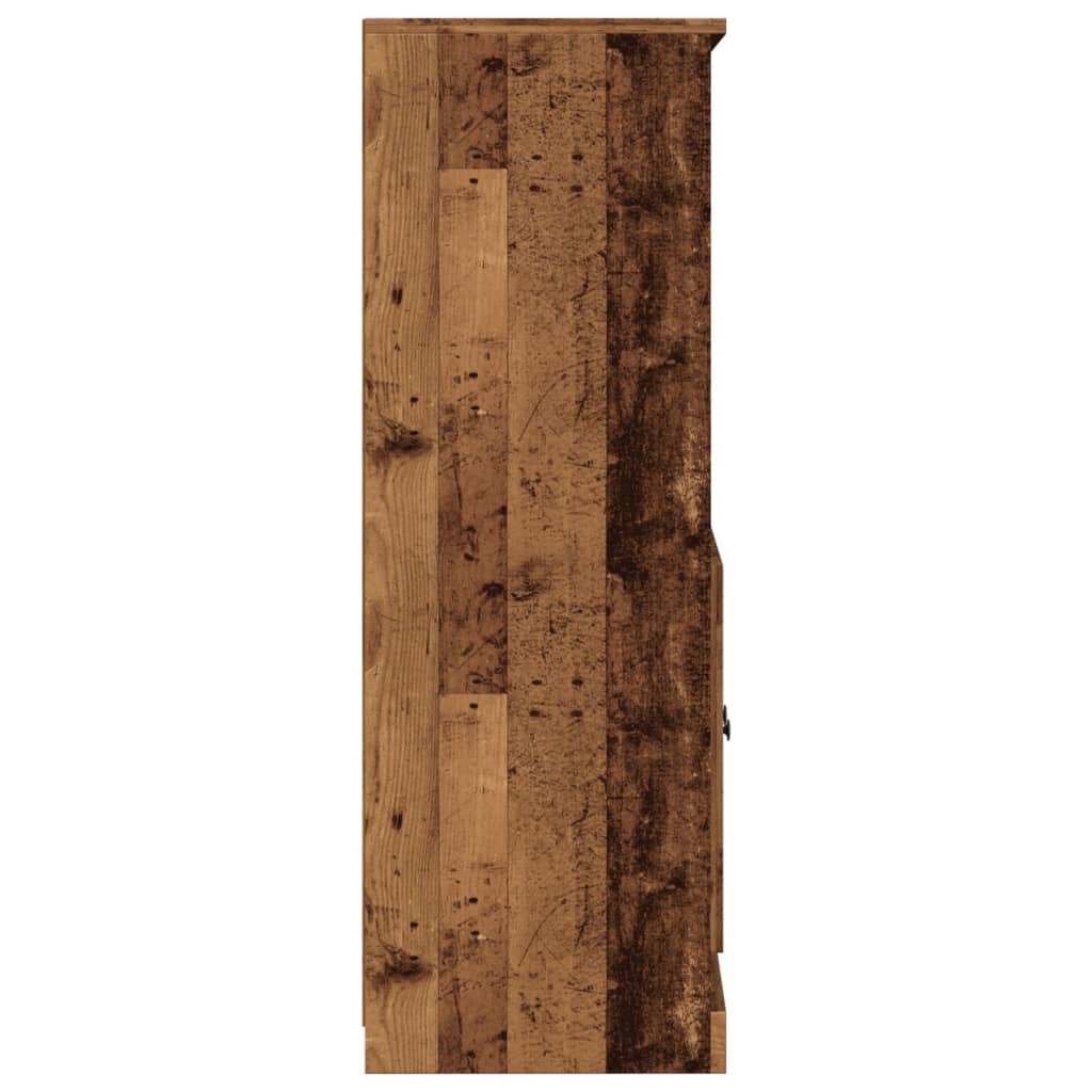 skænk 60x35,5x103,5 cm konstrueret træ gammelt træ-look