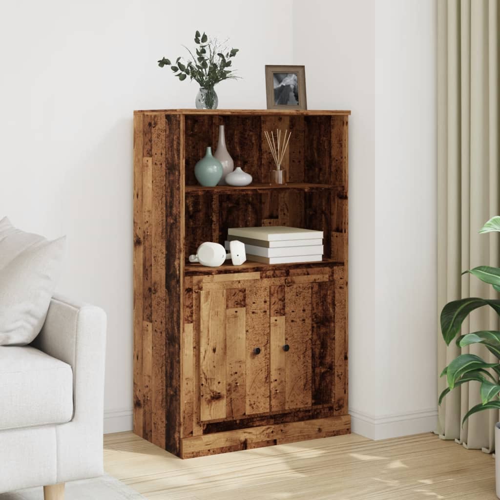 skænk 60x35,5x103,5 cm konstrueret træ gammelt træ-look