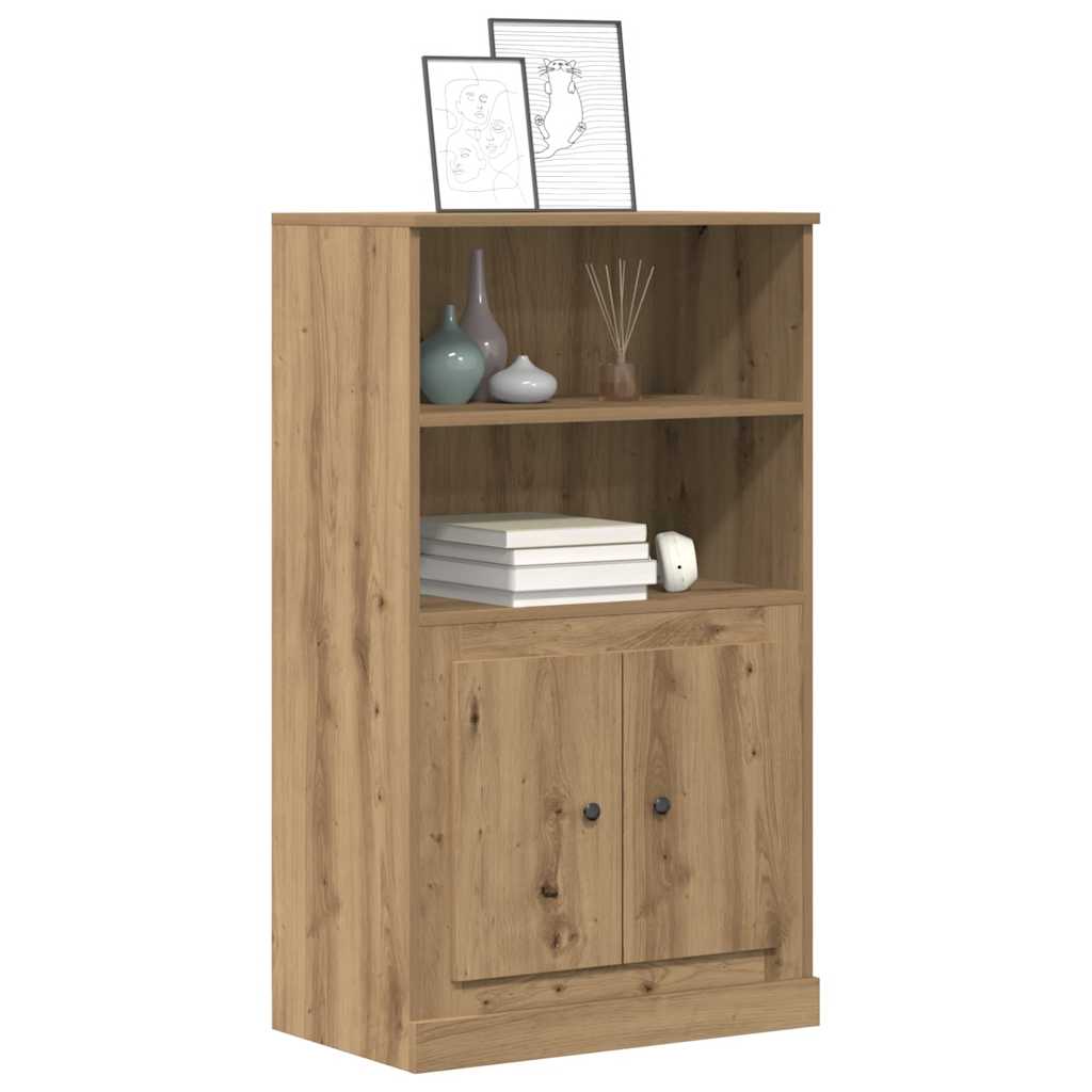 skænk 60x35,5x103,5 cm konstrueret træ egetræsfarve