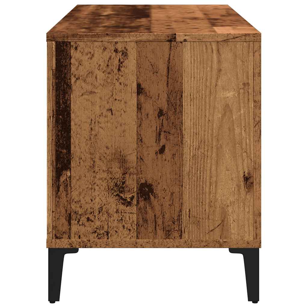 vinylskab 100x38x48 cm konstrueret træ antikt trælook