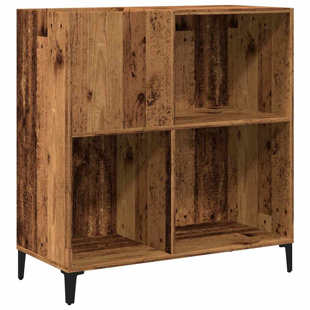 vinylskab 84,5x38x89 cm konstrueret træ antikt trælook