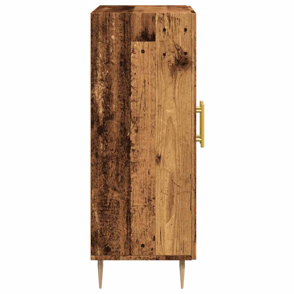 skænk 69,5x34x90 cm konstrueret træ antikt trælook