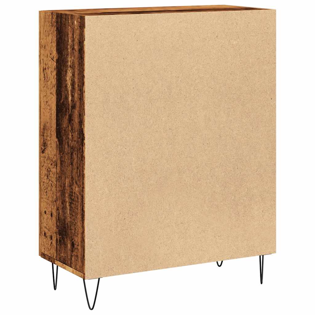 skænk 69,5x34x90 cm konstrueret træ antikt trælook