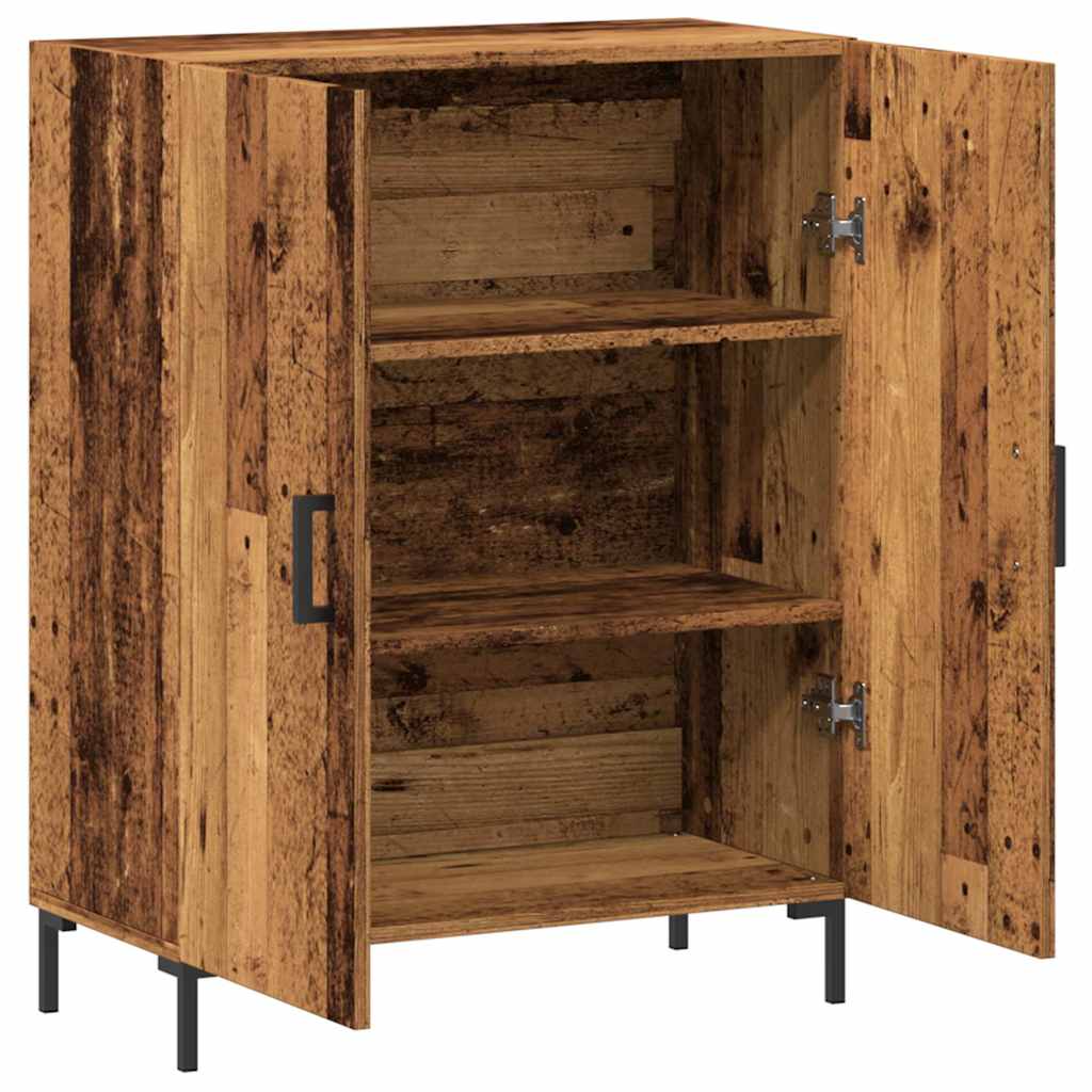 skænk 69,5x34x90 cm konstrueret træ antikt trælook