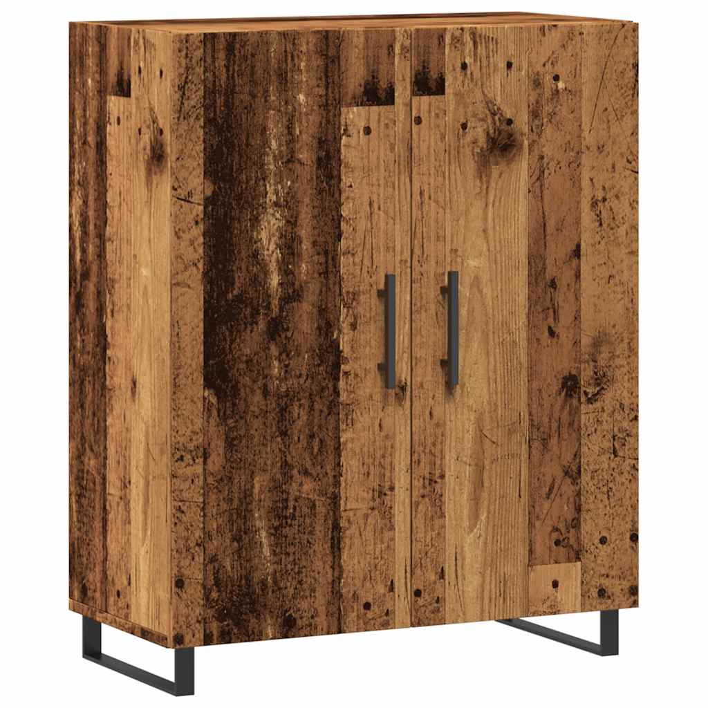 skænk 69,5x34x90 cm konstrueret træ antikt trælook