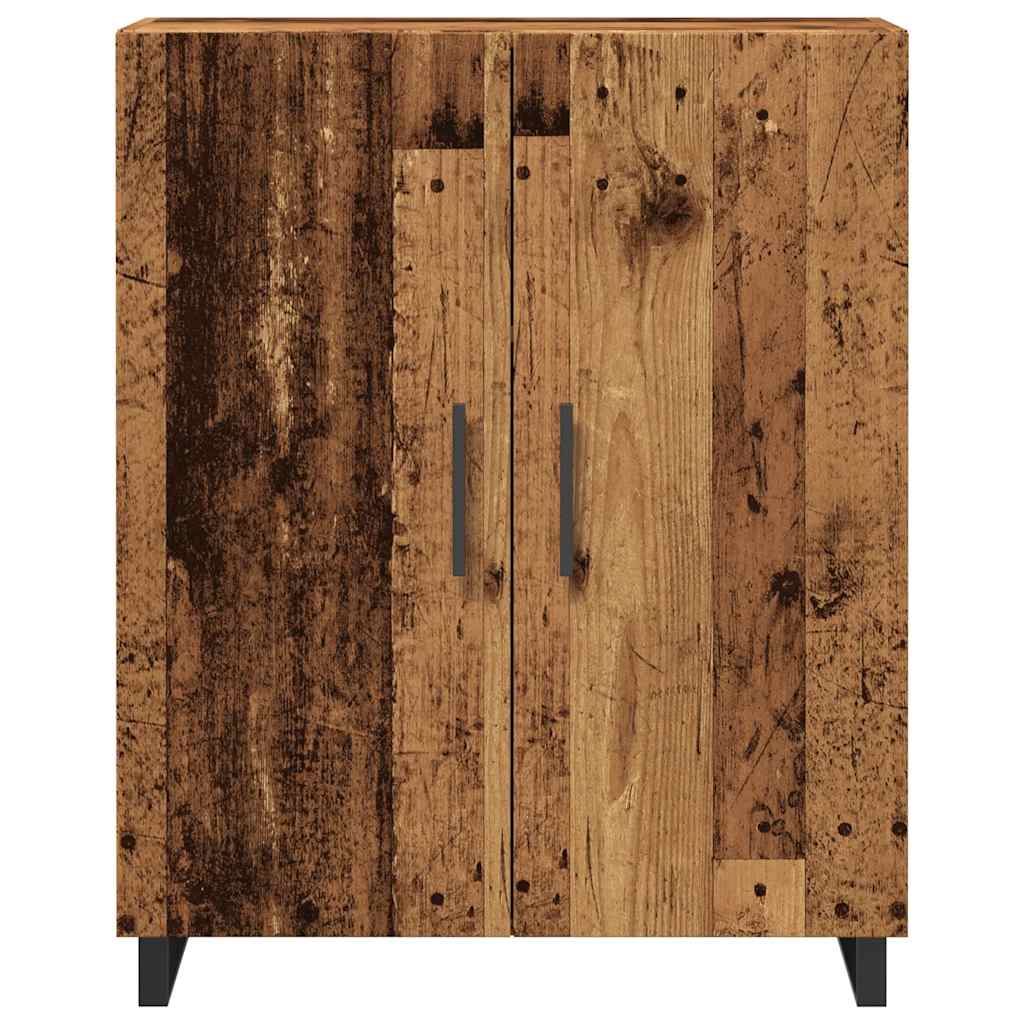 skænk 69,5x34x90 cm konstrueret træ antikt trælook