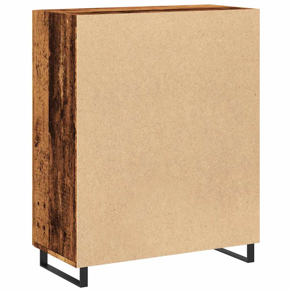 skænk 69,5x34x90 cm konstrueret træ antikt trælook