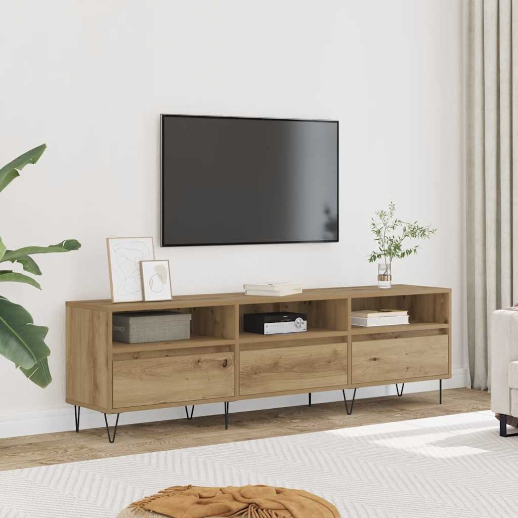 tv-bord 150x30x44,5 cm konstrueret træ kunsteg