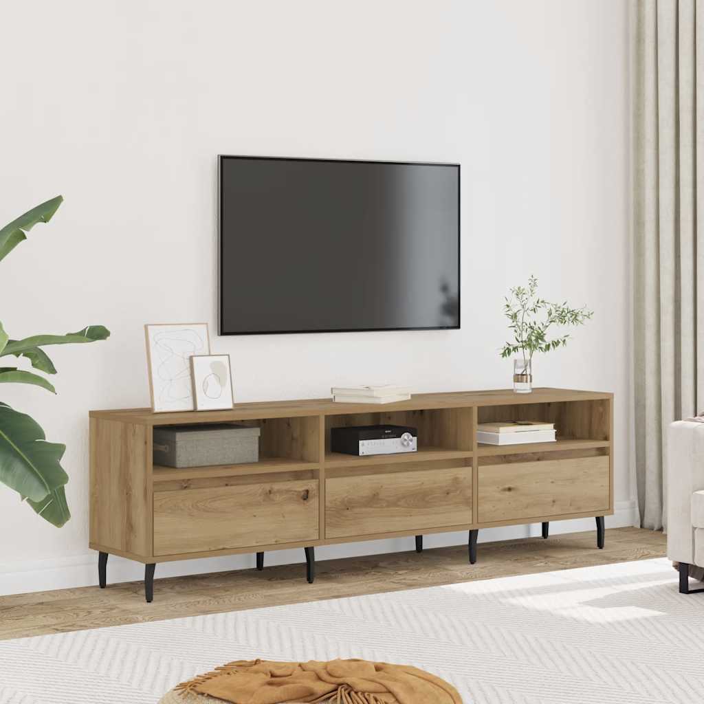 tv-bord 150x30x44,5 cm konstrueret træ kunsteg