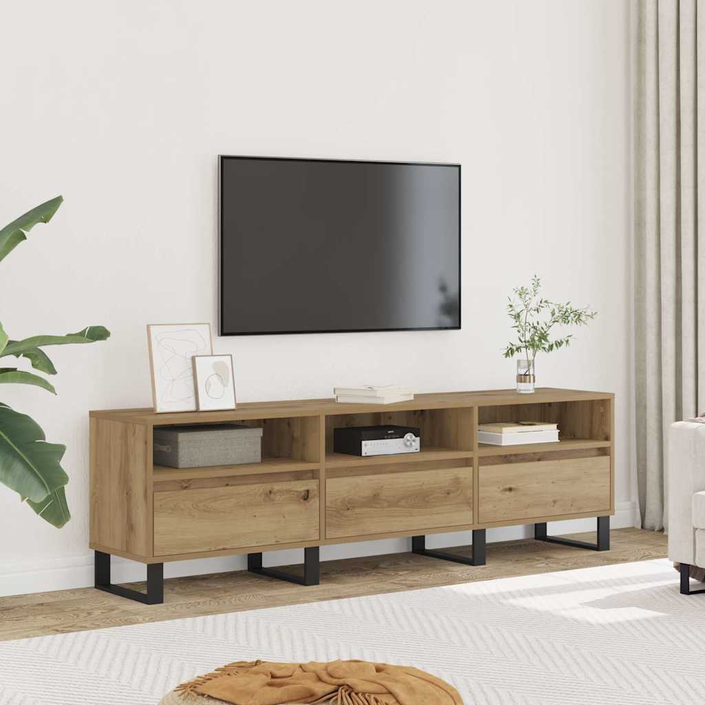 tv-bord 150x30x44,5 cm konstrueret træ kunsteg