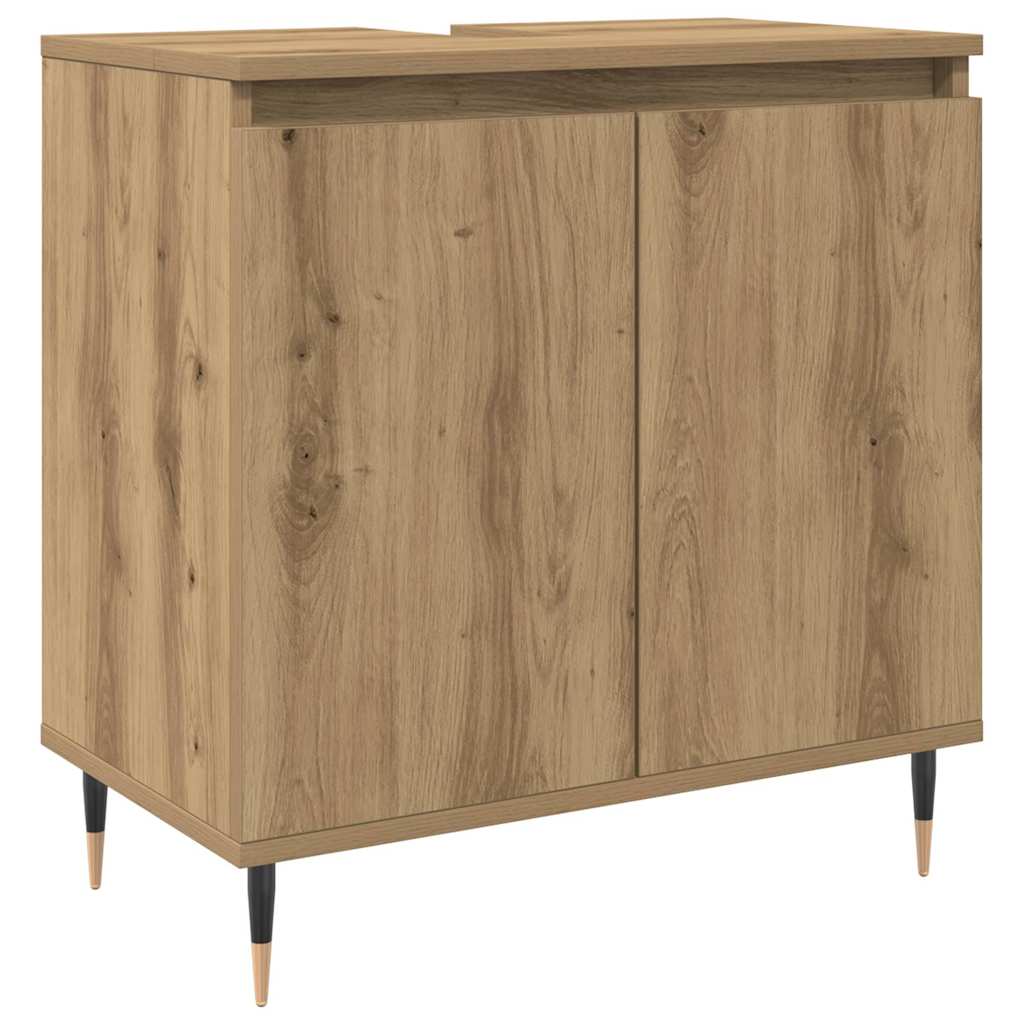 badeværelsesskab 58x33x60 cm konstrueret træ kunsteg
