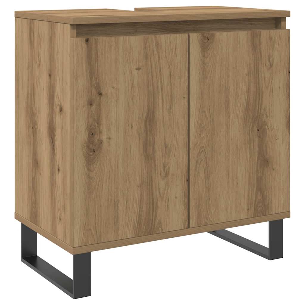 badeværelsesskab 58x33x60 cm konstrueret træ kunsteg