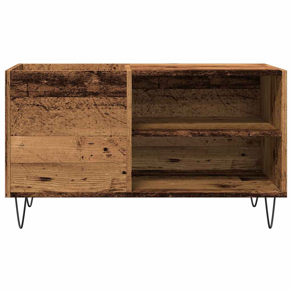 vinylskab 84,5x38x48 cm konstrueret træ antikt trælook