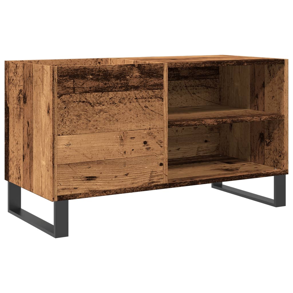 vinylskab 84,5x38x48 cm konstrueret træ antikt trælook