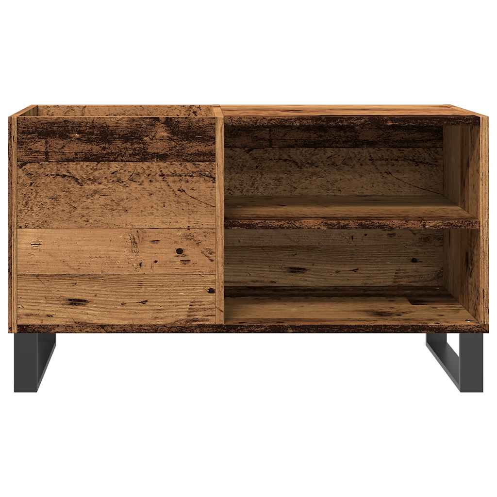 vinylskab 84,5x38x48 cm konstrueret træ antikt trælook