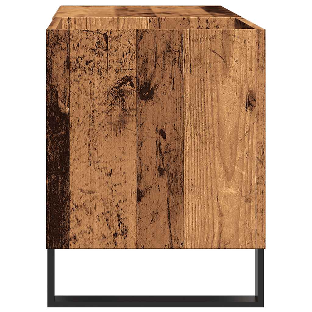 vinylskab 84,5x38x48 cm konstrueret træ antikt trælook