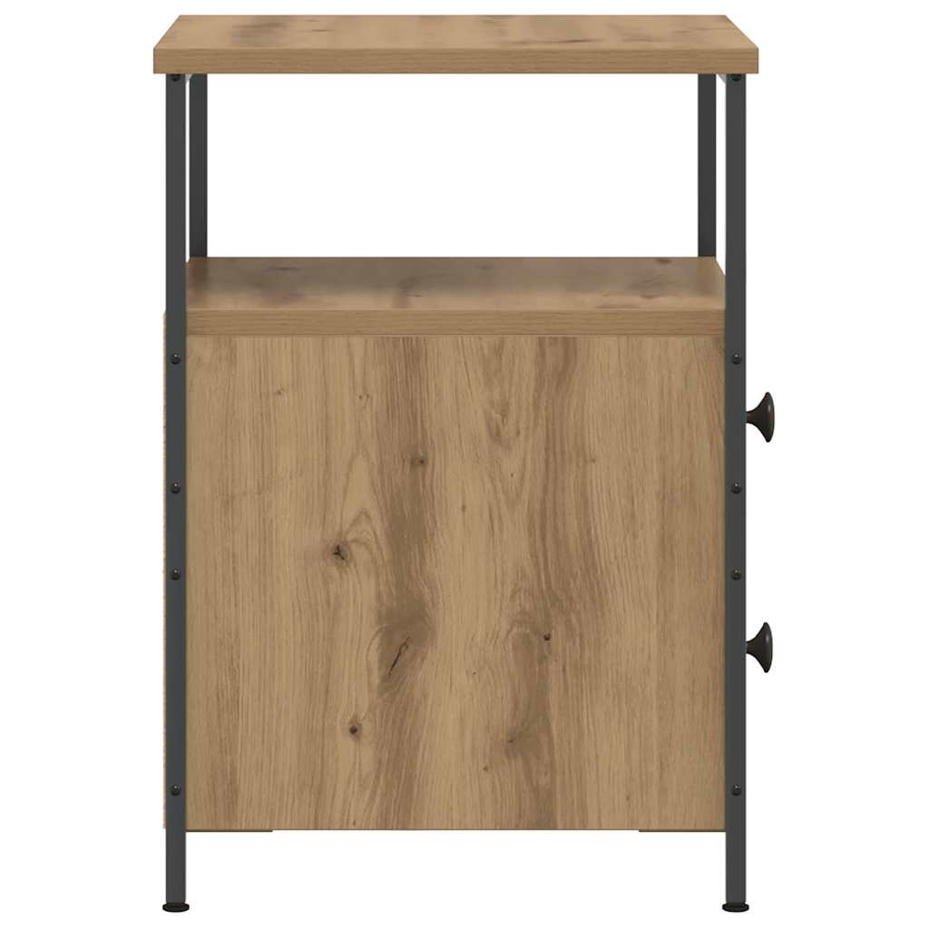 sengeborde 2 stk. 34x35,5x50 cm konstrueret træ kunsteg