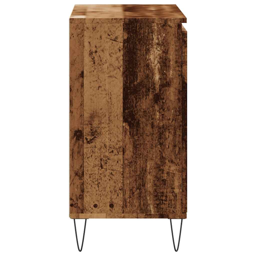skænk 101,5x35x70 cm konstrueret træ gammelt trælook