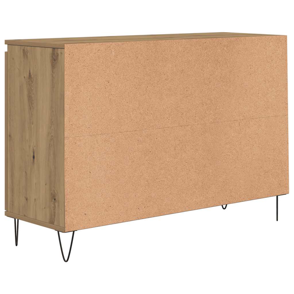 skænk 101,5x35x70 cm konstrueret træ kunsteg