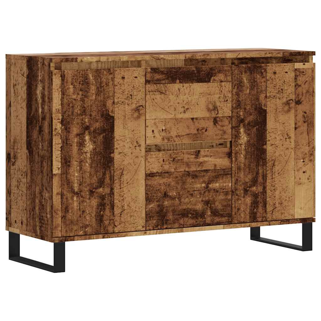 skænk 101,5x35x70 cm konstrueret træ gammelt trælook