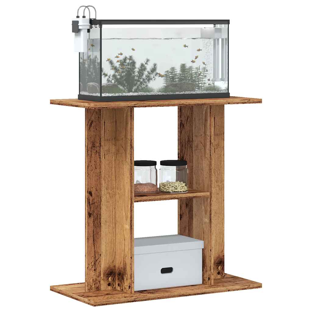 akvariestativ gammelt træ 60x30x60 cm konstrueret træ