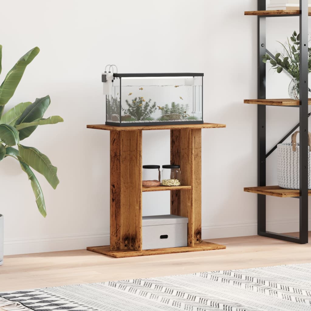 akvariestativ gammelt træ 60x30x60 cm konstrueret træ