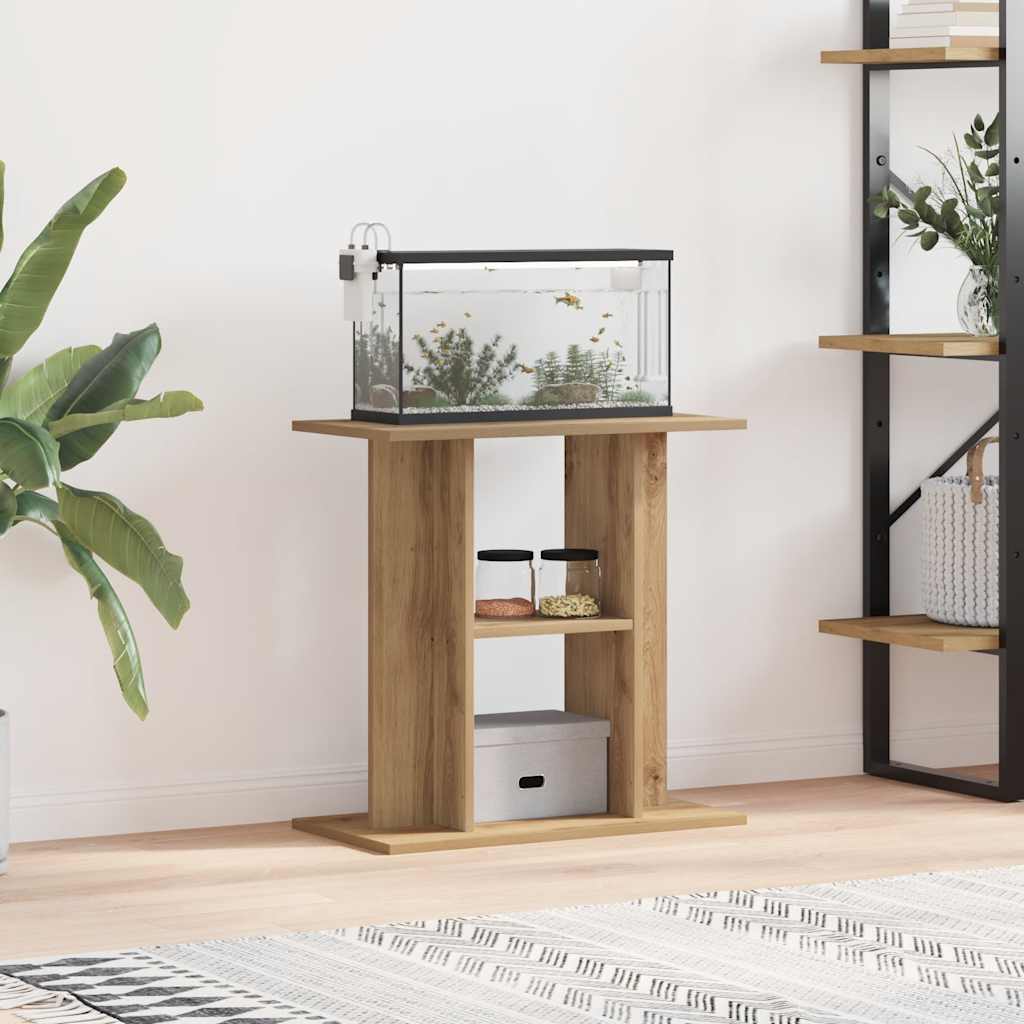 akvariebord 80x30x60 cm konstrueret træ kunsteg