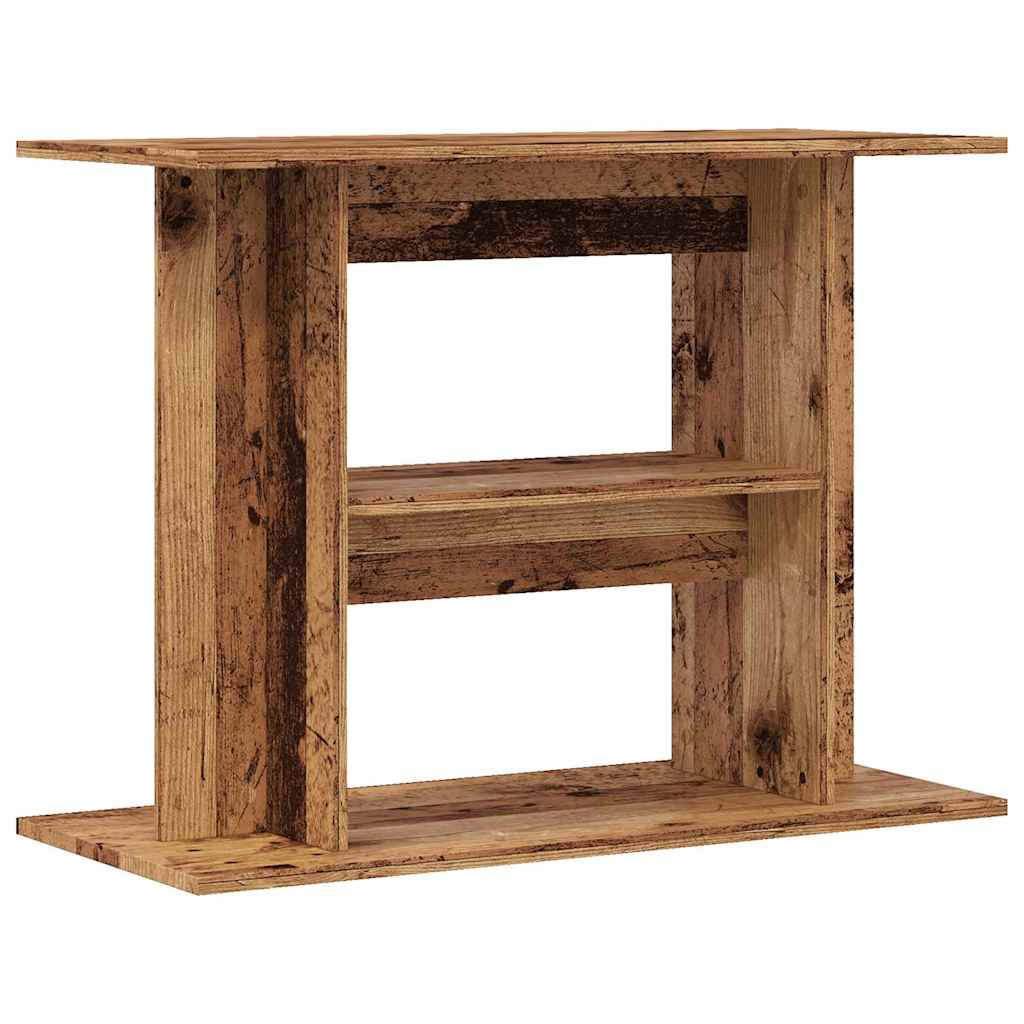 akvariestativ gammelt træ 80x35x60 cm konstrueret træ