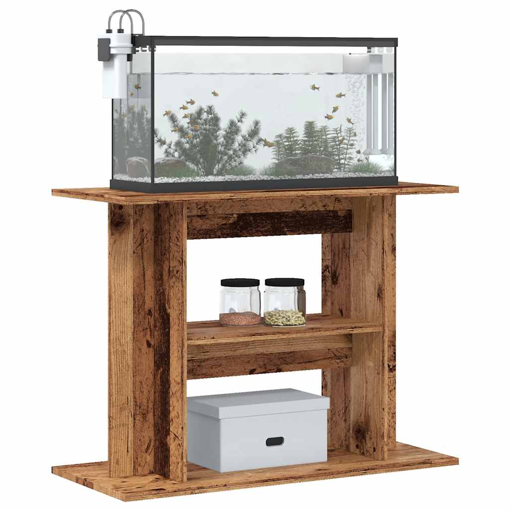 akvariestativ gammelt træ 80x35x60 cm konstrueret træ