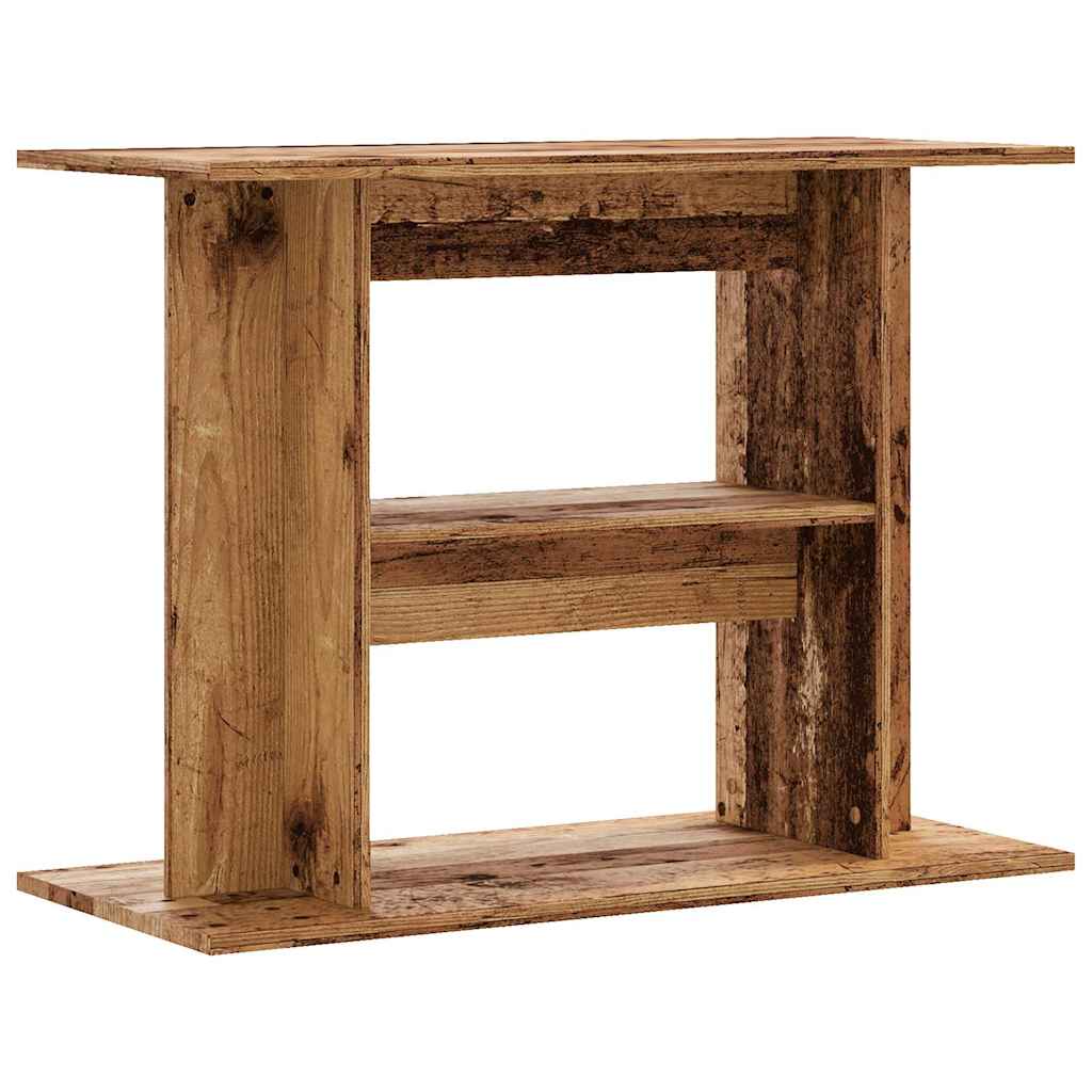 akvariestativ gammelt træ 80x35x60 cm konstrueret træ