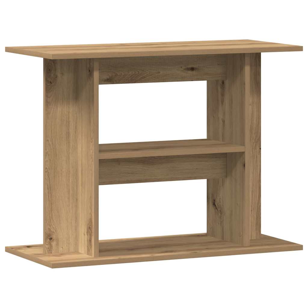 akvariestativ håndlavet eg 80x35x60 cm konstrueret træ
