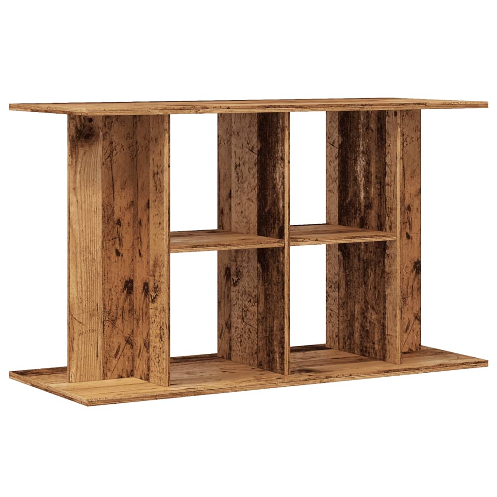 akvariebord 100x40x60 cm konstrueret træ antikt trælook