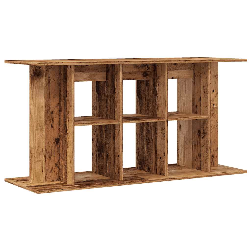 akvariebord 120x40x60 cm konstrueret træ antikt trælook