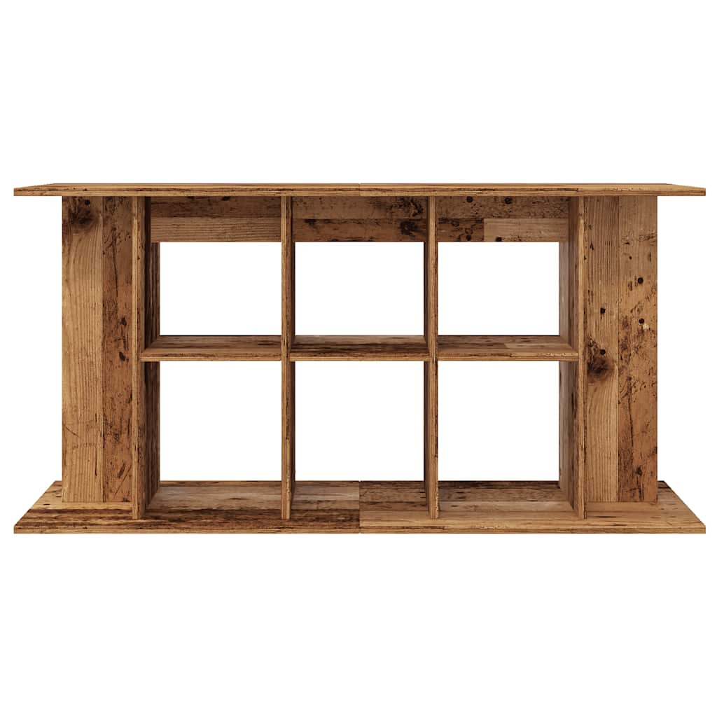 akvariebord 120x40x60 cm konstrueret træ antikt trælook