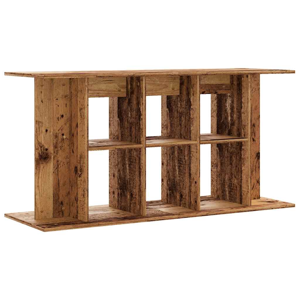 akvariebord 120x40x60 cm konstrueret træ antikt trælook