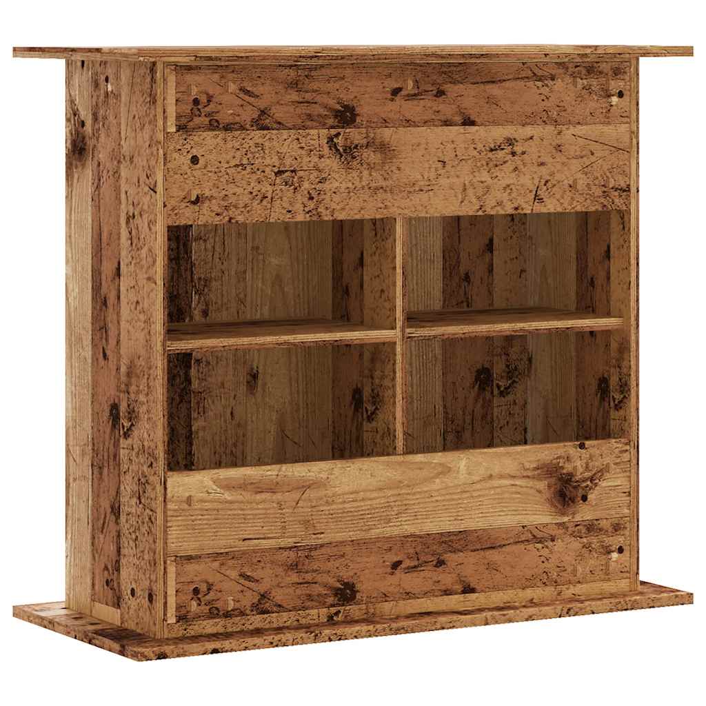 akvariebord 81x36x73 cm konstrueret træ antikt eg